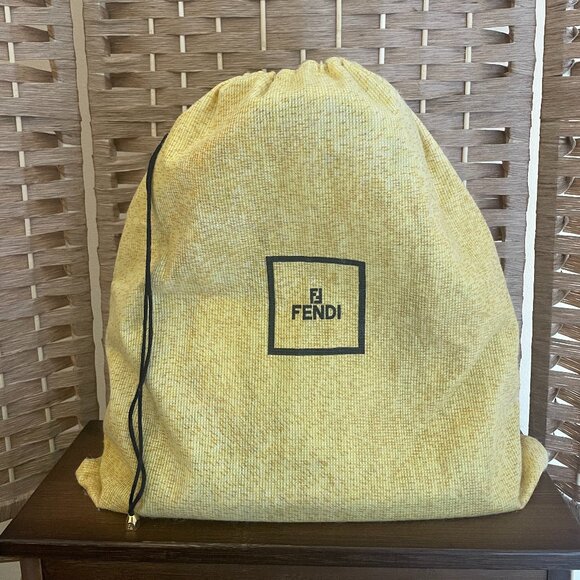 Pre-loved Vintage Fendi Pequin Brown Striped Coated Canvas Top-Handle Dome Bag - Picture 2 of 16